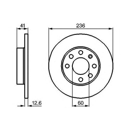 Opel Astra F első féktárcsa (236mm, hűtetlen) - Hart