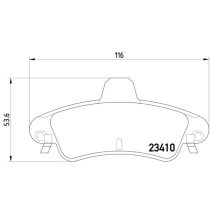 Ford Mondeo 1 hátsó fékbetét (-) - Hart