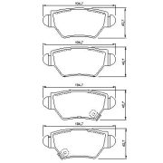Opel Astra G hátsó fékbetét (Bosch rendszer) - TRW (GDB1352)