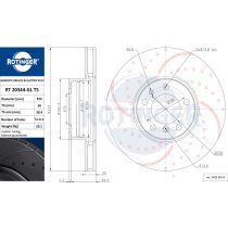   BMW E39 első féktárcsa (324mm, hűtött) - Rotinger (RT 20050-GL T5)