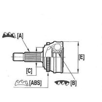   Audi A4-B5 féltengelycsukló (kerék felől) - Hart (15-1239)  